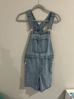 Gap Women’s XS Extra Small Denim Overalls Shorts Shortalls VGUC - Image 1 of 3