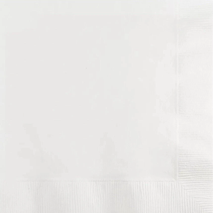 Servilletas blancas servilletas de almuerzo blancas lisas 50ct 3 capas toque de color Foto 1 de 1