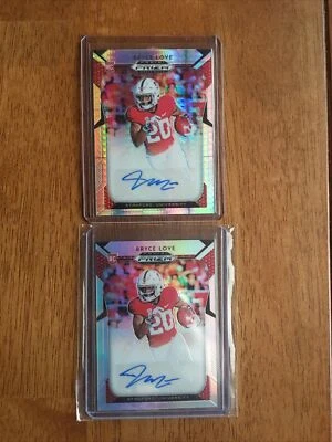 2019 Panini Prizm Draft Bryce Love Hyper Auto /25 & Base Silver Auto - Image 1 of 4