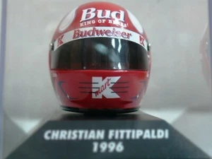 WOW EXTREMADAMENTE RARO Casco Chr Fittipaldi Campana Lola T96/00 1996 1:8 Minichamps - Imagen 1 de 3
