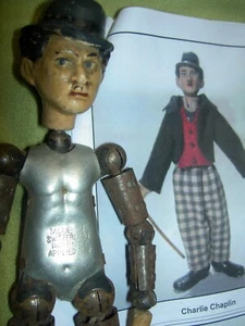 RARE antique Bucherer, Swiss SABA multi-jointed metal CHARLIE CHAPLIN figure toy - Picture 1 of 23