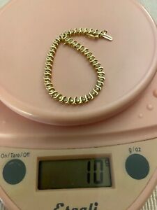 Approx 1+  Carat Classic Diamond 14K Gold Tennis Bracelet 6.5”