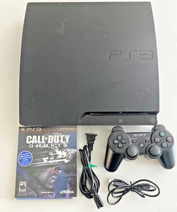 SONY PlayStation 3 PS3 320GB Slim Console CECH-3001B COD GameControllerTESTED P* - Picture 1 of 2