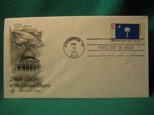 First Day of Issue-ArtCraft Cachet-13c South Carolina State Flag-Scott #1640 - Picture 1 of 2