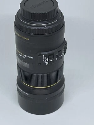 Canon Sigma 105mm f/2.8 HSM EX DG OS AF Lens & Case - Image 1 of 4