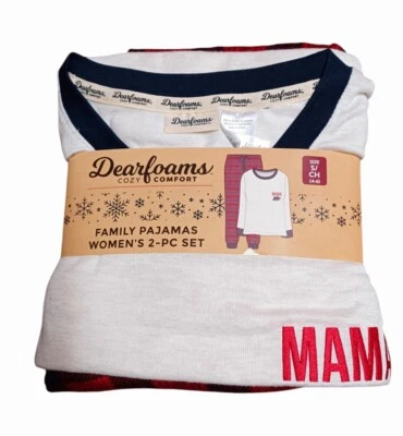 Dearfoams "Mama Bear" Family Pajamas Women's 2-PC Set Size S(4-6)/)New - Image 1 of 2