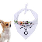 Dog Printing Scarf Pet Collar Decor White Bandana Wedding Accessories