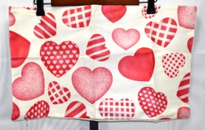 Valentine's Day Red & White Heart Pillow Cover Size 11.5"X19" New In Package - Picture 1 of 2