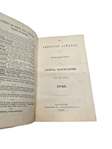 American Almanac 1846 - Picture 1 of 4