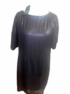 👗Ladies New Look Black Sequin Party Dress - Size 14 - BNWT - Picture 1 of 5