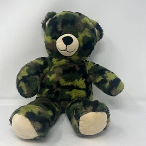 Build A Bear Green  Camouflage Teddy Bear 16inch. Army Plush  Stuffed Toy Animal - Picture 1 of 24