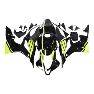 Black Fluorescent Yellow Fairing for Honda CBR600RR 2007 2008 Injection Bodywork - Picture 1 of 9