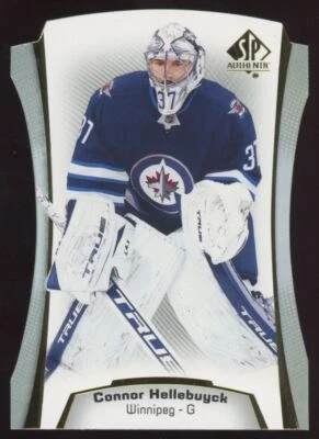 2021-22 SP Authentic Die Cuts Connor Hellebuyck Winnipeg Jets #DC-13 - Image 1 of 2