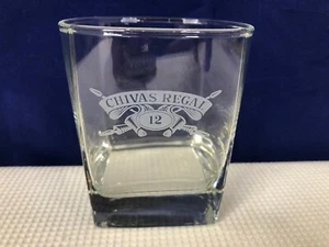Chivas Regal 12 Year Scotch Whiskey Chivas Etched Logo 8 Oz Rocks Glass EUC - Picture 1 of 9