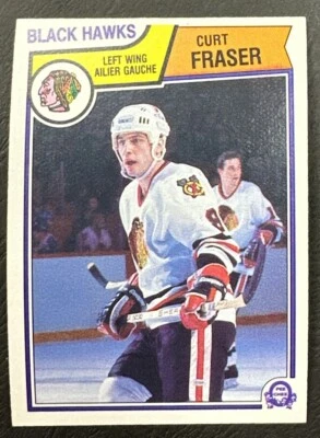 1983-84 O-Pee-Chee OPC Hockey - #102 Curt Fraser - Chicago Blackhawks - Image 1 of 2
