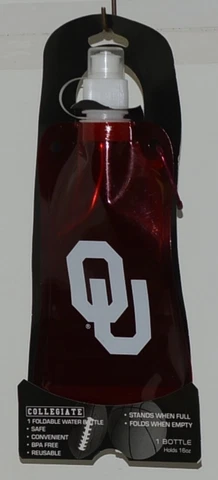 Collegiate Licensed University Of Oklahoma Reusable Foldable Water Bottle Cover