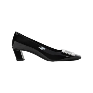 ROGER VIVIER Belle Vivier Black Patent Leather 45mm Pumps New & Authentic - Picture 1 of 4