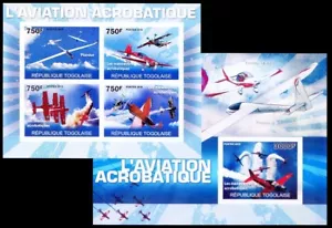 Aviones de combate, aviación, Togo 2010 MNH Imperf MS + SS - Imagen 1 de 1