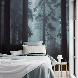Multi-scene Wall Mural Frosty Forest Self Adhesive Wallpaper Border 148"X98" - Picture 1 of 7