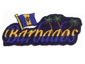 Barbados/Flagge/Baum bestickte Patches 2,25""x4,75"" Aufbügeln - Bild 1 von 1