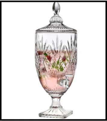 Dispensador de bebidas heladas Godinger, colección de cristal de Dublín - 1 galón Foto 1 de 4