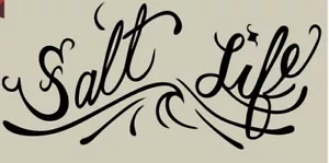 Salt Life Decal Approximately 6.5" Wide X 2.25" Tall - Black - Picture 1 of 3