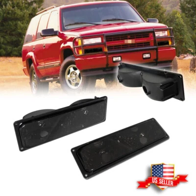 Smoked Corner Parking Signal Lights For 88-98 GMC Chevy C/K 1500/2500/3500 Truck - Image 1 of 4