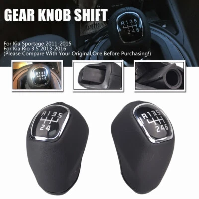 5/6 Speed Gear Shift Knob Shifter For Kia Sportage 2011-2015 Rio 3 5 2013-2016 - Image 1 of 4