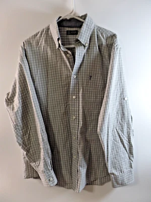 Camisa Arrow USA 1851 Para Hombre Cuello Abotonado Grande Multicolor A Cuadros Manga Larga Foto 1 de 4