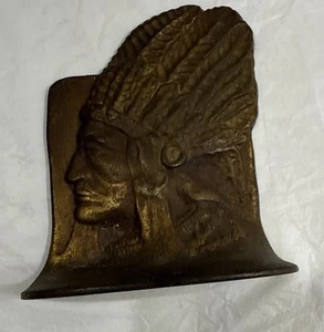 Heavy Native American Single Bookend - Picture 1 of 6