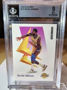 Skybox #137 Magic Johnson 1991-92 patio BGS 9 - Imagen 1 de 3