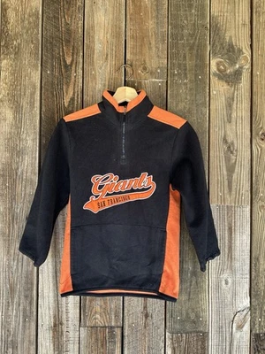 San Francsico Giants Boys Quarter Zip Fleece Pullover Size Small 8 - Image 1 of 3