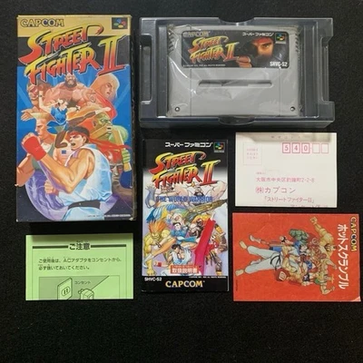 Street Fighter II 2 SF2 W/Box Good Used Game Super Famicom SFC SNES NTSC-J Japan - Image 1 of 4