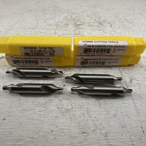 Lote de 4 nuevos taladros centrales Morse #5 HSS avellanadores de 60 grados 1495 HSS 25045 EE. UU. - Imagen 1 de 7