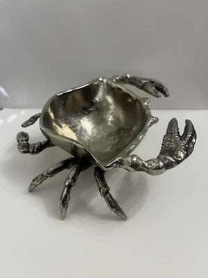 Pier 1 Importaciones Aluminio Cangrejo Cuenco Joyería Baño Comedor Decoración Náutica Plato Foto 1 de 4