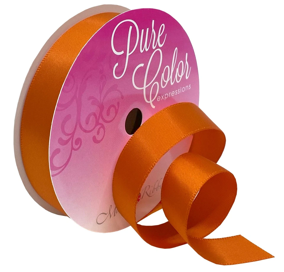 Cinta Morex Doble Cara Satén 5/8"X10yd-Naranja Tórrido Foto 1 de 1