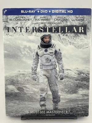 Interstellar Blu-ray and DVD combo With 70mm IMAX Film Cell with slipcover Foto 1 de 4