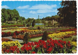 Kenosha Wisconsin Lincoln Park Postkarte Blumengärten - Bild 1 von 2
