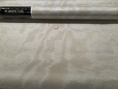 Papel pintado de vinilo metalizado 13 yardas ARMANI CASA Notting Hill Moiré $1516 venta al por menor Foto 1 de 4