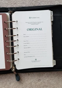 Franklin Covey Monarch Black Planner with pages/various categories/see photos - Picture 1 of 17