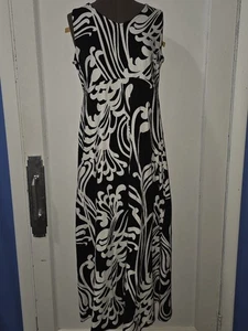 Talbots Black and White Maxi Dress - Picture 1 of 4