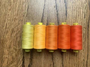 Gütermann Mara orange 100% Polyester 5 Spools Threads gutermann - Picture 1 of 4