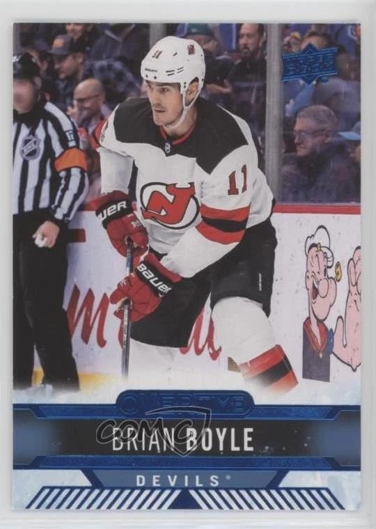 2017-18 Upper Deck Overtime Blue Foil Brian Boyle #88 - Image 1 of 2