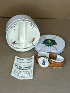 Vintage Looney Tunes MLB Phillies Watch Taz Wristwatch Collectible Waltham Works - Picture 1 of 23