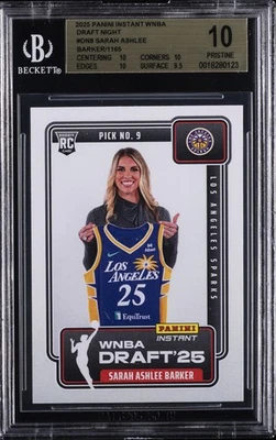 2025 PANINI INSTANT WNBA DRAFT NIGHT #DN8 SARAH ASHLEE BARKER/1165 BGS 10 - Image 1 of 2