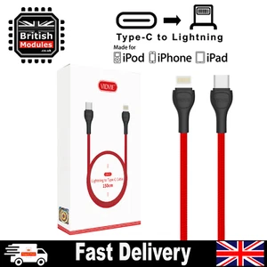 iPhone 14 Pro Braided Fast Charging Cable Type-C to Lightning PD20WMFi-Certified - Picture 1 of 5