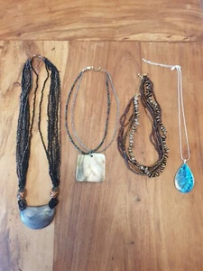 M&S Necklace Bundle Beaded And Enamel Total 4 Lovely Joblot - Picture 1 of 11