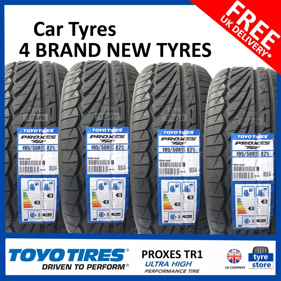 4X New 195 50 15 TOYO PROXES TR-1 82V 1955015 195/50R15 *B WET GRIP* (4 TYRES) - Image 1 of 1