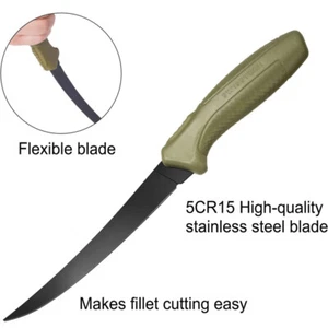 Swiss+Tech Floating Fishing Fillet Knife 7-inch Steel Blade for Filleting Boning - Picture 1 of 10