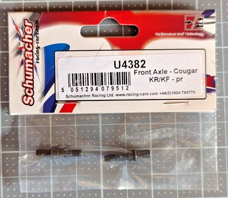Eixos dianteiros U4382 Schumacher Cougar KR/KF - Imagem 1 de 2